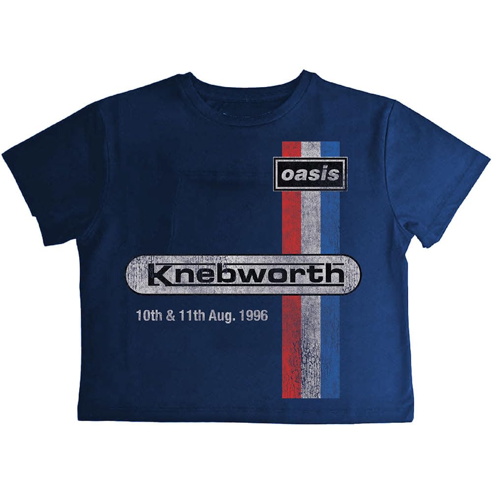 Rock Off officially licensed products Oasis Knebworth 96 Crop Top XXL Navy
