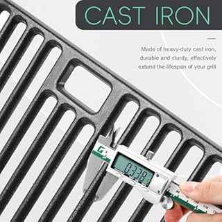 GGC Cast Iron Grill Grates for Monument Grills 24367 35633 17842, 17" Replacement Parts for Monument 24633 13892 41847NG 14733 27592 38667, 3PCS Cooking Grids for Dyna Glo DGE530SSP DGE530SSP-D