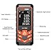 Laser Measure 393Ft - LOMVUM Laser Tape Measure Laser Measurement Tool with M/in/Ft Unit Switching, Backlit LCD, Pythagorean Mode, Measure Distance, Area and Volume - Carry Pouch and Battery Included