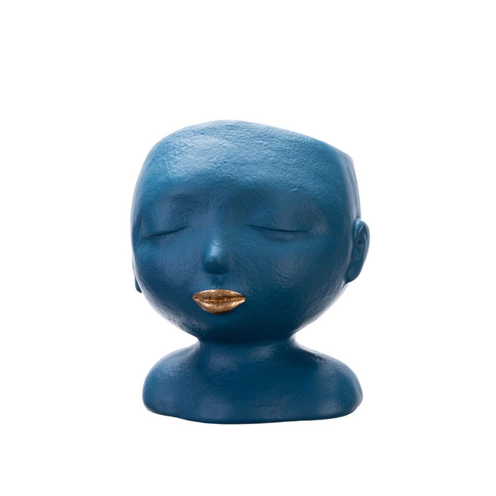 Figurine en résine moderne bleu clair comme accessoire de décoration maison