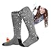 SVIVI Calcetines eléctricos caLentados batería Recargable Termo-Calcetines para Deporte de Invierno algodón Caliente al Aire Libre