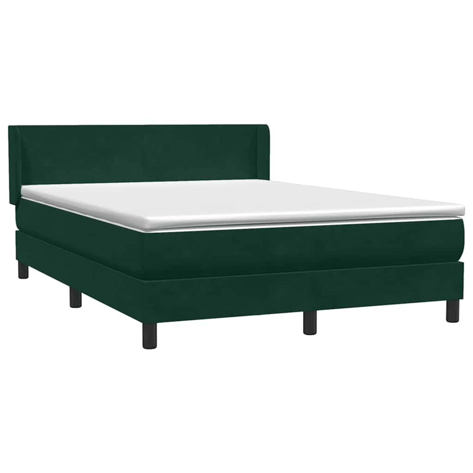 ATOMSTACK MAKER Letto a molle, 160 x 220 cm, con materasso a molle insacchettate e cuscino traspirante, testiera regolabile in altezza, in velluto verde scuro, confortevole e moderno, per camera da