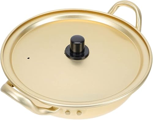 Operitacx Ramen Pot - Olla coreana de fideos de aleación de aluminio con tapa, olla de 7.9in para cocinar sopa, pasta y guiso