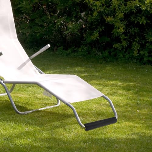 Cojín de esponja negra para silla de terraza y pies de exterior en tela 6
