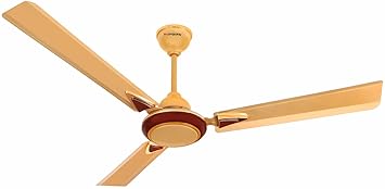 Longway Starlite-1 P1 1200 mm/48 inch Ultra High Speed 3 Blade Anti-Dust Decorative 5-Star Rated Ceiling Fan (Golden Beige, Pack of 1)