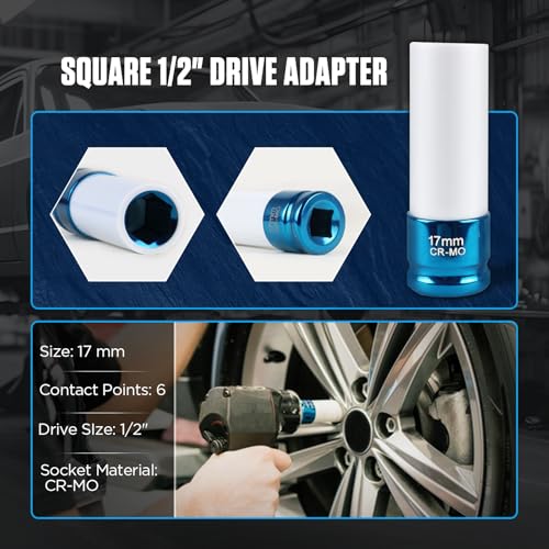 Image of 21Pcs Wheel Lock Removal Kit, BMW Wheel Lock Key Set with 1 /2 inch Socket Adapter, BMW Lug Nut Key, Anti-Theft Screw Remover for Removing and Locking
