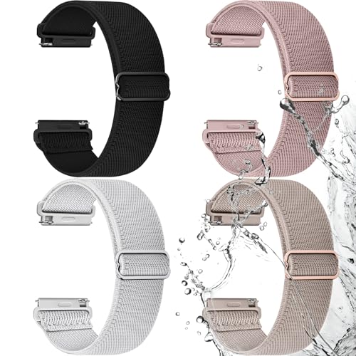 Fullmosa Watch Bands 20mm Nylon Elastic Stretchy Band, Water-resistant Quick Release Soft Adjustable...