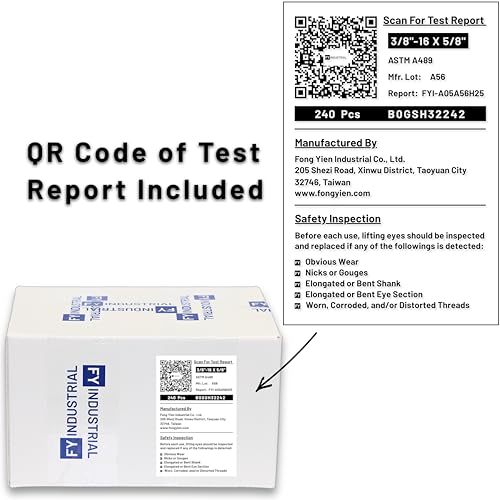 Image of Carton of 240 Pcs Lifting Shoulder Eye Bolts 3 /8 inch-16 X 5 /8 inch