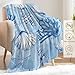ainori Nautical Seashells and Coral Fleece Blanket - Lightweight Soft Cozy Gifts Throw for Marine Life Lovers, Kids,Women,Starfish Blankets,Home Room Modern Ocean-Inspired Decor 50x60in