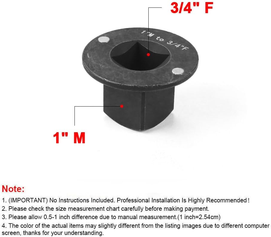 Low Profile Impact Socket Adapter Set, 4PC Drive Size Adapters for Tight Spaces, 3/4" to 1", 1/2" to 3/4", 1/2" to 3/8", 1/4" to 3/8"