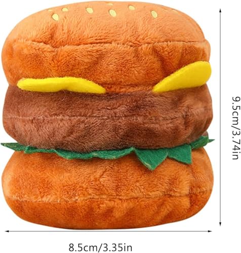 Juguete Mordible Squeaky en Forma de Hamburguesa para Perros miniatura 2
