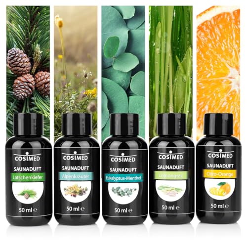 Sport-Tec Saunadüfte Probierset - Saunaaufguss Konzentrat 5x50 ml - Entspannende Aromatherapie für Ihre Sauna - Luxuriöser Duftmix mit… – Ansicht 3