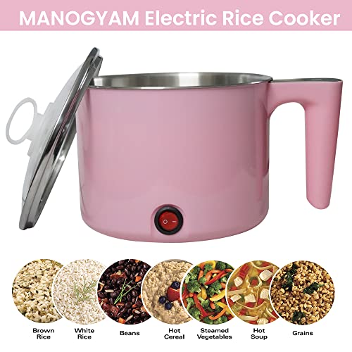 MANOGYAM Electric Rice Cooker Portable Rice Cooker Mini Electric