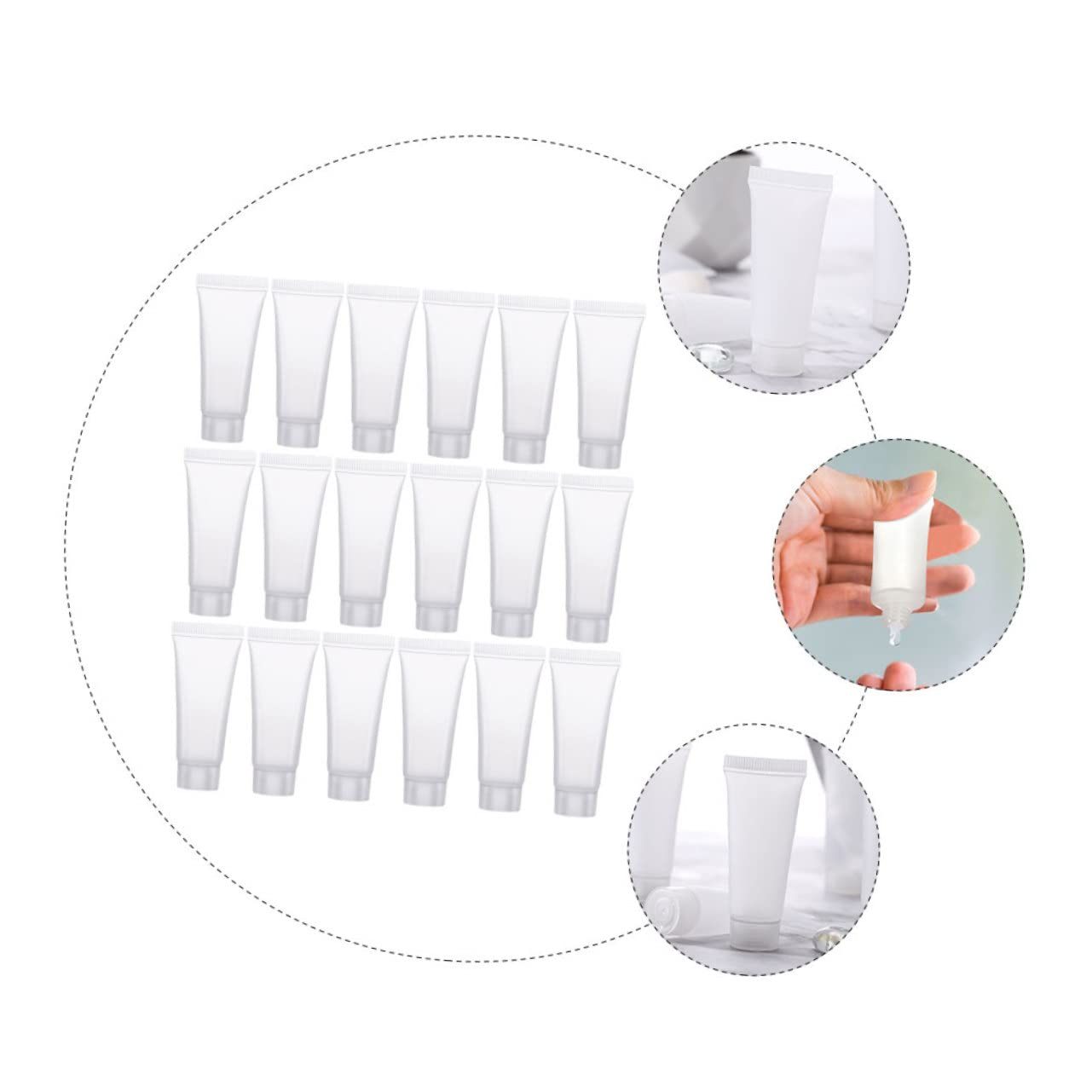 MAGICLULU 3 Set Da 10 Ml Di Flacone Portatile Per Dispenser Da Viaggio Per Lozione Crema Shampoo Cosmetici Per La Della Bellezza 40 Pezzi * 3