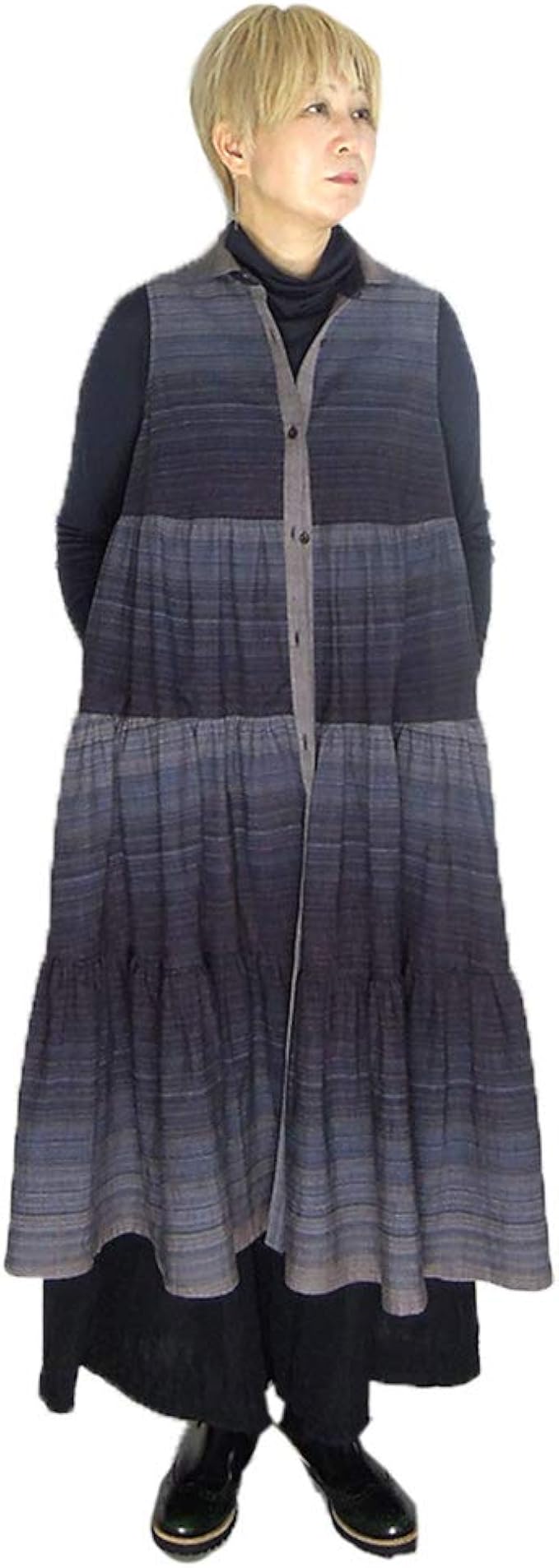 Amazon Co Jp 儀右ヱ門 ギエモン ベスト ワンピース カ647 久留米絣 日本製 ワンサイズ 藍クラフトグラデーショングレー茶 服 ファッション小物 Amazon Co Jp 儀右ヱ門 ギエモン ベスト ワンピース カ647 久留米絣 日本製 ワンサイズ 藍クラフトグラデーショングレー茶 服 ファッション小物