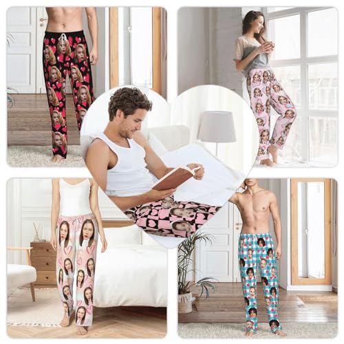 Personalized Hearts Pajamas, Custom Pajamas for Men, Customizable Gifts, Personalized Anniversary Pjs for Men4