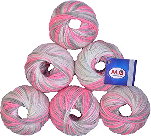 Image of 100% Acrylic Wool M8 (Pack of 16) Baby Soft Wool Ball Hand Knitting Wool /Art Craft Soft Fingering Crochet Hook Yarn, Needle Knitting Yarn Thread Dyed A