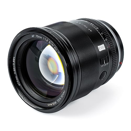 Image of VILTROX PRO 75mm f /1.2 E for Sony e-Mount, 75mm f1.2 Auto Focus Prime Lens for Sony E Mount Mirrorless a7 a6700 a6500