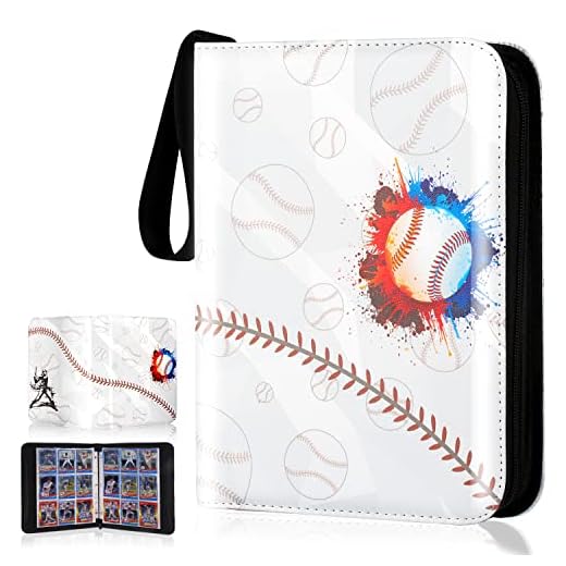 Card Binder 9 Pocket, Trading Card Binder with Sleeves, Baseball Card Binder, Sports Card Binder Collectible Trading Card Albums Fits 900 Cards with 50 Removable Sleevesves