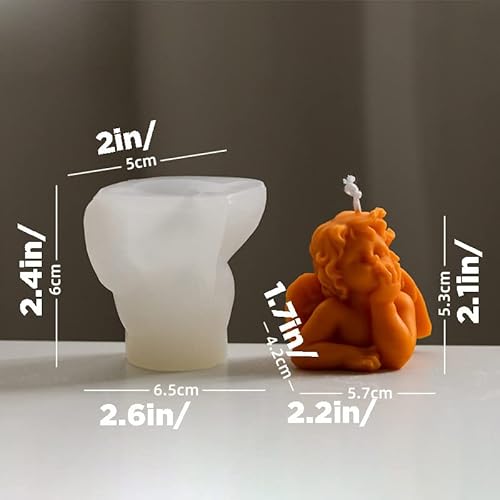 Topys Multi-Style Angel Candle Moulds, Cupid Little Angel Silicone Molds, Baby Angel Candle Silicone Mold For Handmade Chocolate Decoration Gypsum Aromatherapy Soap Resin（A） #TOP1