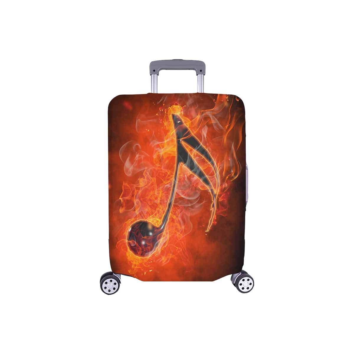 InterestPrint Cool Bright Flamy Music Note Fire Travel Luggage Protector Baggage Suitcase Cover Fits