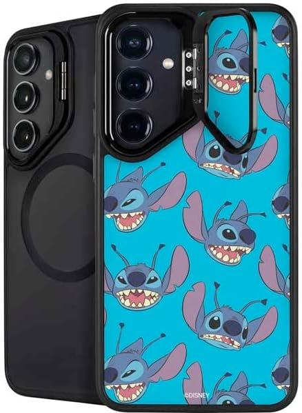 Skinit Kickstand Phone Case Compatible with Galaxy S24 FE - Officially Licensed Disney Lilo and Stitch Stay Weird Design