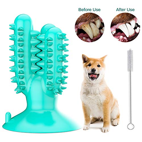 Mroobest Spazzolini per Cani, Spazzolini Denti Cane, Dog Brushing Stick, 360° Massaggiatore per la Pulizia dei Denti dei Cani, Cura Dentale del Giocattolo da Masticare in Gomma Non Tossica