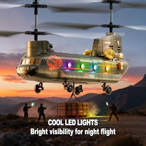 Hélicoptère télécommandé XIKOTEC avec 2 batteries et LED pour enfant