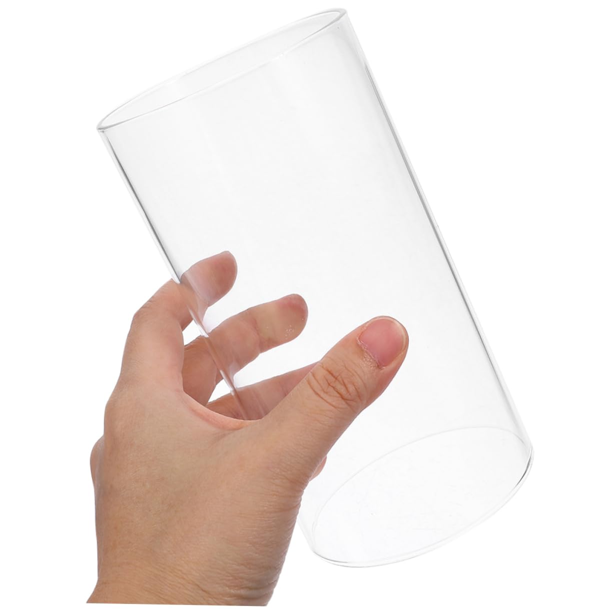 Abat-Jour en Verre Cylindrique 4 Pièces Transparent