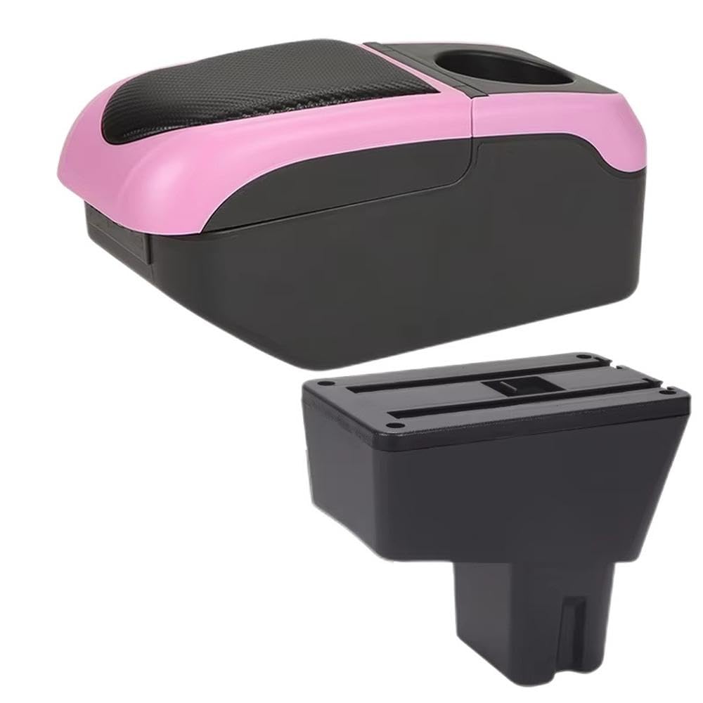 Sxqpocar Black Pink For Citroen C3 C4 2025 Car Armrest Box Interior Storage Box Replacement Parts