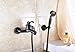 Greenspring Oil Rubbed Bronze Wall Mount Handheld Tub Shower Faucet Commercial Shower Mixer Tap Set Single Handle Wall-Mount