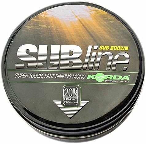 Korda SUBline 20lb 0,43 MM Brown 1000 M Reel