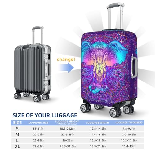 Elephant in Tribal Style Travel Luggage Covers - Elasticity Suitcase Covers Protector for Luggage 18-32 Inch2