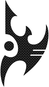 Star Craft Protoss Symbol Sticker Vinyl Decal Notebook Car Window Laptop 6" x 3.5" Carbon Fiber