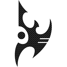 Star Craft Protoss Symbol Sticker Vinyl Decal Notebook Car Window Laptop 6" x 3.5" Carbon Fiber