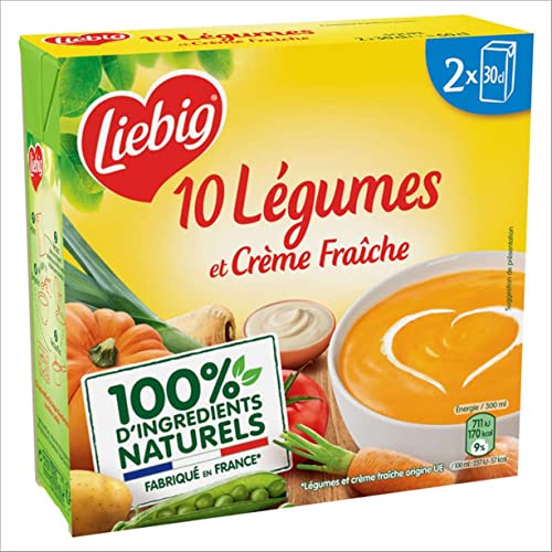 Liebig Sopa con 10 verduras y crema fresca, 2 x 30 cl