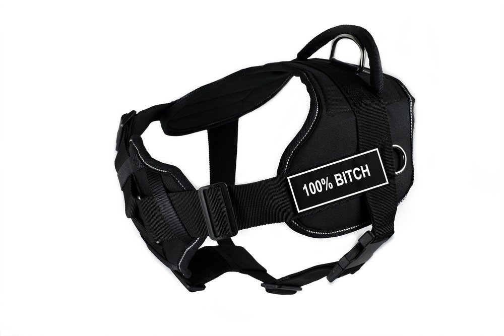 Harnais Bitch Fun anti-traction pour petit chien de 22 à 68,6 cm noir