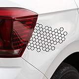 Woniyal Pegatinas Panal de Abeja para Yamaha R1 R2 R3 R6 R7 Supersport, Decoración Moto Hexagonal Gráfico Deportivo Carenado Elegante Personalización Casco Racing,White