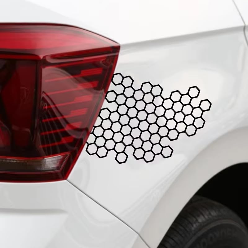 Woniyal Stickers Nid d'abeille Moto pour Suzuki Address 110 MotoGP, Décoration de Carrosserie Géométrique Autocollant de Casque Design Sportif...