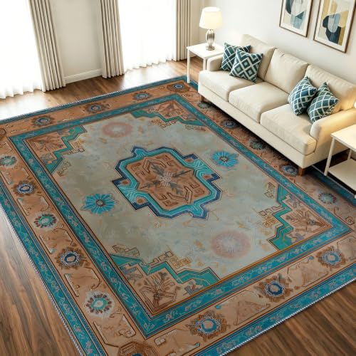 Tapis de salon géométrique résistant et facile à nettoyer - 2