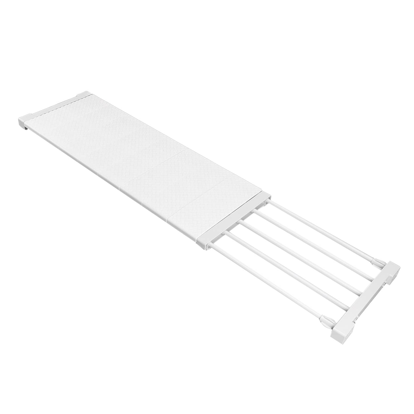 Estante de Tensión, Separador de Armario Ajustable Extensible de 24 Cm de Ancho Organizador de Guardarropa Separador de Estante de Almacenamiento(75‑120cm / 29.5‑47.2in Length)