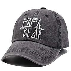 Papa Bear Embroidered Black