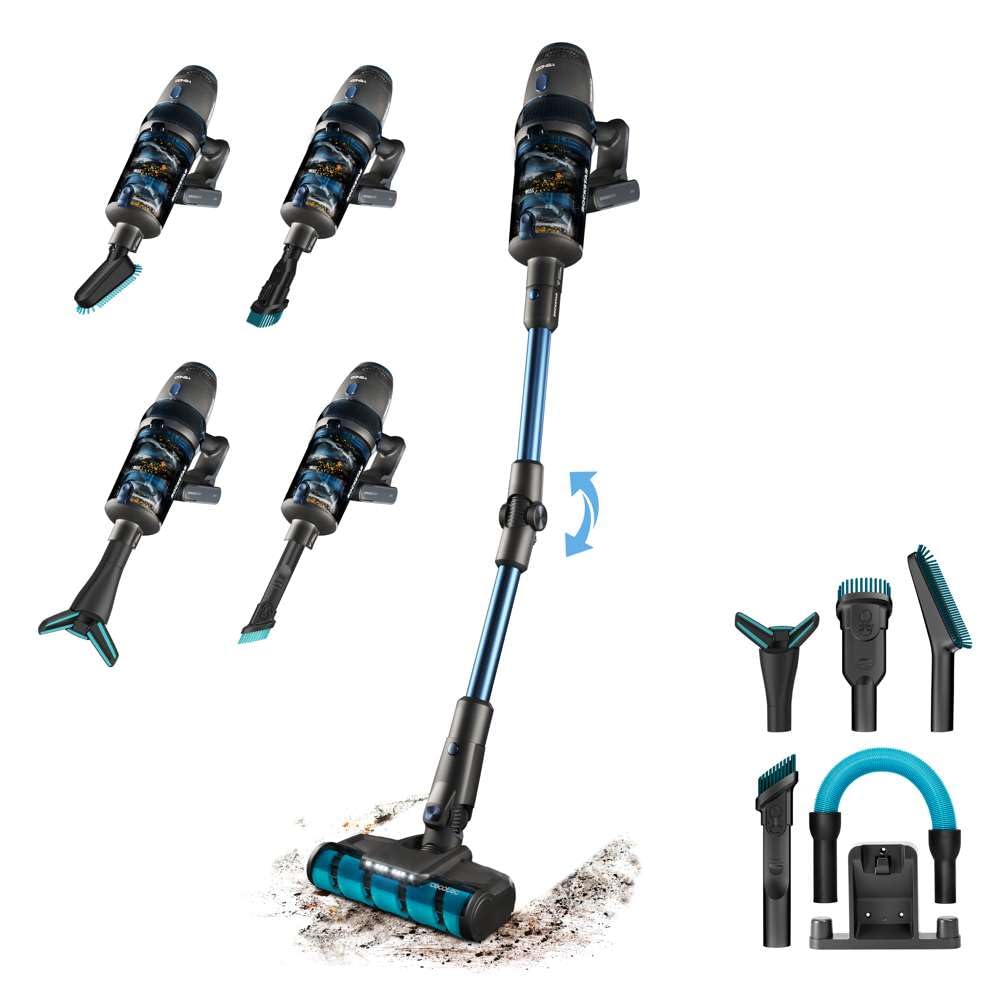 Cecotec Aspirapolvere Cordless Conga Rockstar 11500 Odyssey ErgoFlex. Motore digitale, Potenza massima di aspirazione 300AW e Ultra Power 850W, Autonomia 90 minuti, Tubo flessibile, Accessori