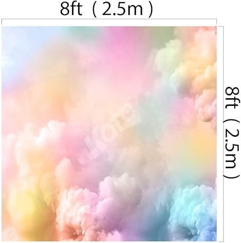 Miniatura 7 de Kate Telón de fondo de fotografía de nubes coloridas de 7 x 5 pies, color rosa y azul, fondo abstracto de tela, accesorios de estudio fotográfico