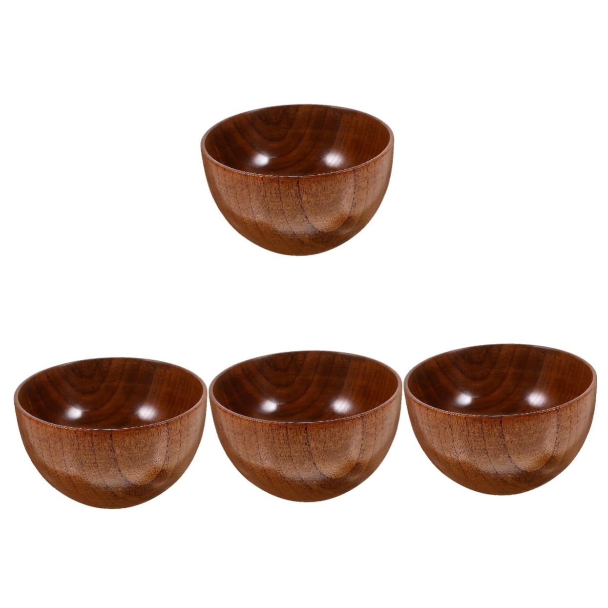 ABOOFAN 4 Piezas bol de madera ensaladera madera fruit bowl tazón de ligero bol de comida de tazón japonés de cuenco de ensaladeras de tazón de frutas