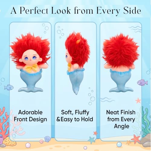 Image of Tickles Cute Mermaid Doll Soft Stuffed Plush Toy for Kids Boys & Girls Birthday Gift (Color: Multicolor Size: 20 cm)
