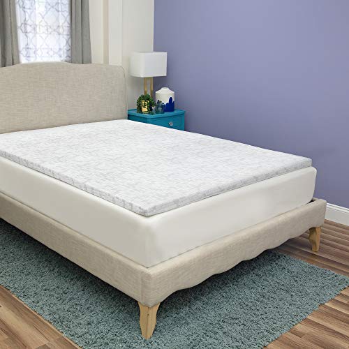 Sensorpedic Icool 1.5-Inch Gel-Infused Memory Foam Mattress Topper - Full, Silver #TOP1