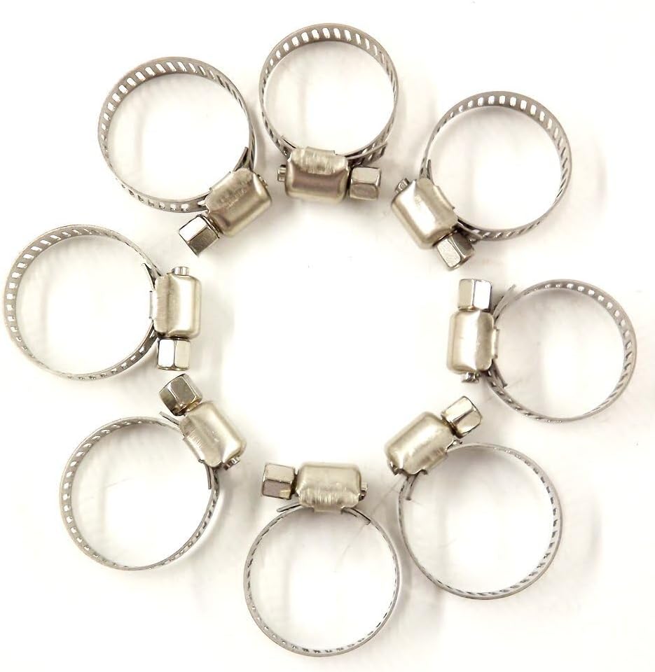 50PCS Adjustable 3/8"-1/2" Stainless Steel Drive Hose Clamps Fuel Line Worm ClipGenuine OEM Replacement Part