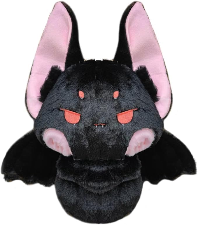 Image of Gothic Black Bat Plush Pillow Cuddly Halloween Bat Stuffed Animals Gifts /13.7''