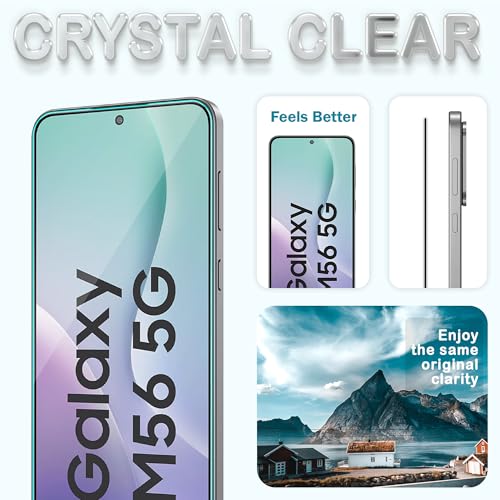 Image of FIRST MART Military Grade Gorilla Tempered Glass Compatible For Samsung Galaxy M56 (6.74 Inches) With Full Screen Coverage and Easy Installation Kit| Edge-To-Edge Protector|Black